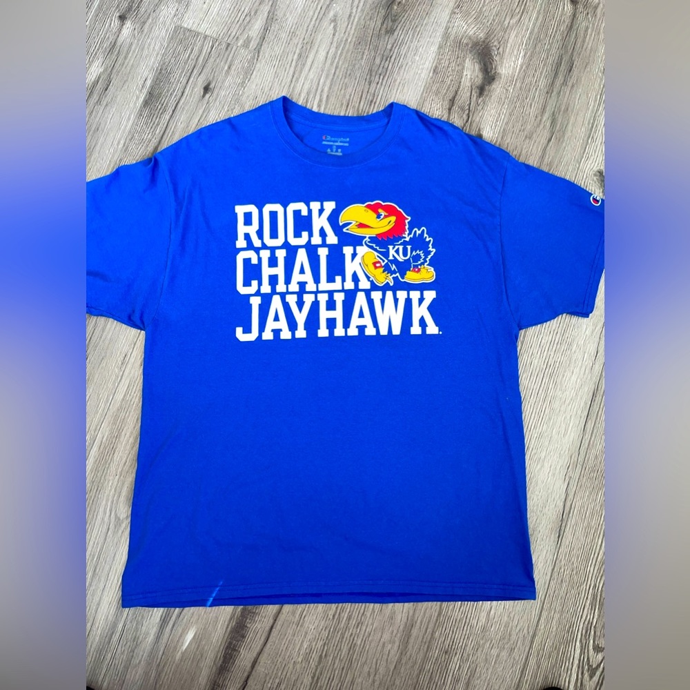 Kansas University Rick Chalk Jayhawk Men’s Size XL‎ Tshirt
